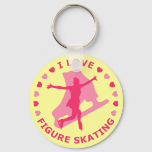 Chaveiro Eu amo o patinagem artística