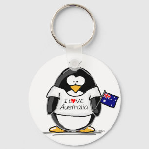 Chaveiro Eu amo o pinguim de Austrália