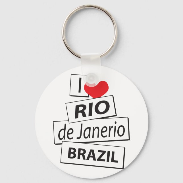 Chaveiro Eu amo o Rio de Janeiro Brasil (Frente)