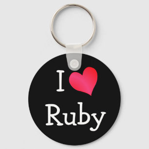 Chaveiro Eu amo o rubi