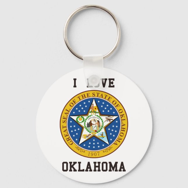 Chaveiro Eu Amo Oklahoma (Frente)