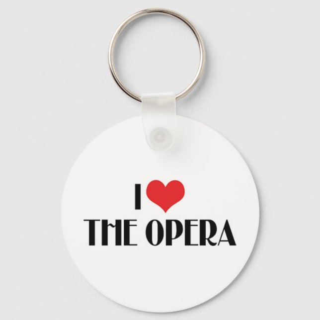Chaveiro Eu Amo Opera Pingente de Chave (Frente)