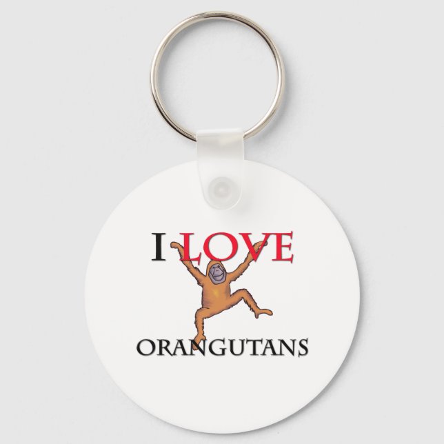 Chaveiro Eu Amo Orangutanos (Frente)