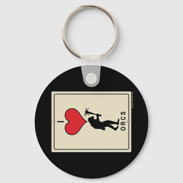Chaveiro Eu Amo Orcs (Frente)