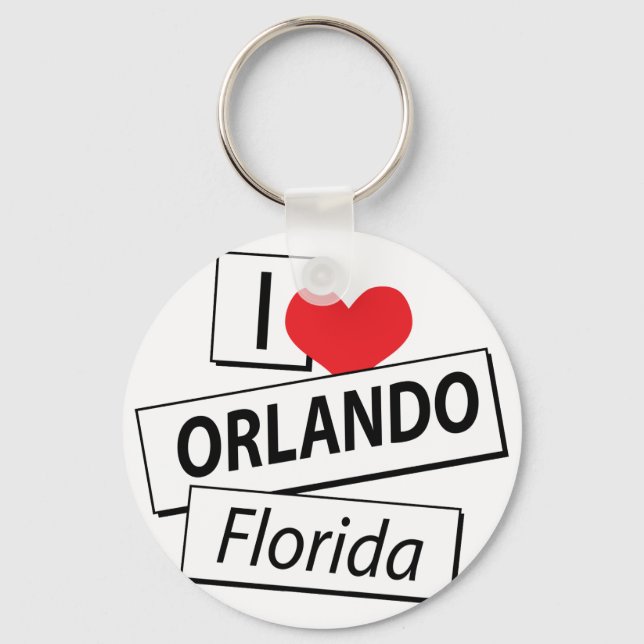 Chaveiro Eu Amo Orlando Florida (Frente)