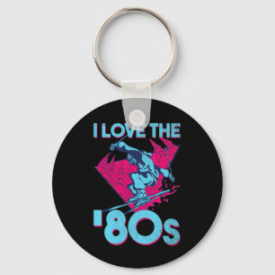 Chaveiro Eu Amo Os Anos 80, Esqui Retro Vintage 80s 90s Rou