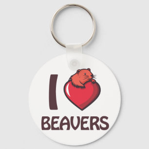 Chaveiro Eu amo os castores
