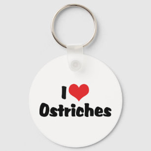 Chaveiro Eu Amo Ostros do Coração - Ostrich Lover