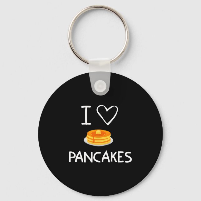 Chaveiro Eu Amo Panquecas do Amor, Divertido, Piadas, Sarcá (Frente)