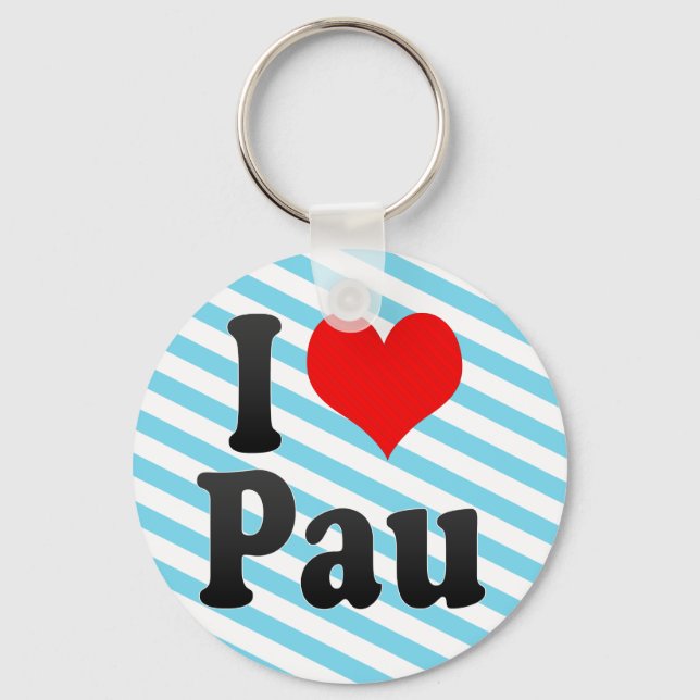 Chaveiro Eu Amo Pau, França (Frente)