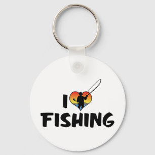 Chaveiro Eu Amo Pesca do Coração
