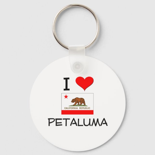 Chaveiro Eu Amo PETALUMA California (Frente)