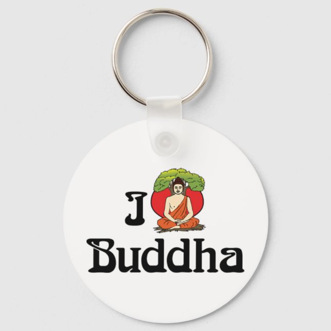 Chaveiro Eu Amo Pingente de Buda (Frente)