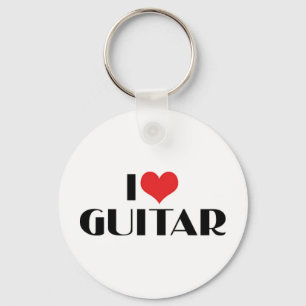 Chaveiro Eu Amo Pingente de Guitarra