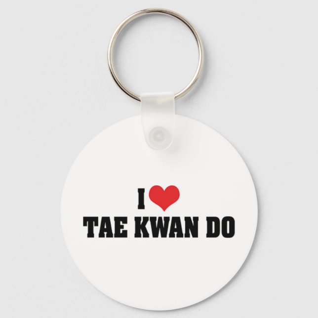 Chaveiro Eu Amo Pingente de Tae Kwan Do (Frente)