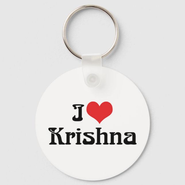 Chaveiro Eu Amo Pingente Krishna (Frente)