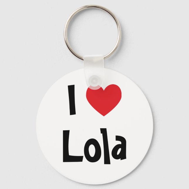 Chaveiro Eu Amo Pingente Lola (Frente)