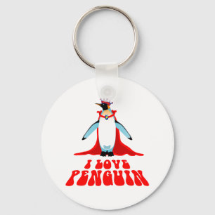 Chaveiro Eu Amo Pinguim