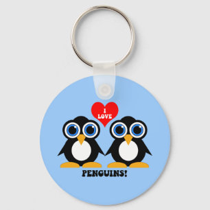 Chaveiro Eu amo pinguins