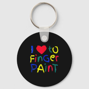 Chaveiro Eu amo pintura a dedo eu pinto casal fofo va