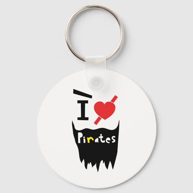 Chaveiro Eu amo Piratas (Frente)