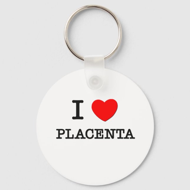 Chaveiro Eu Amo Placenta (Frente)