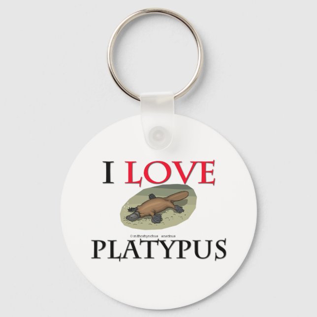 Chaveiro Eu Amo Platypus (Frente)
