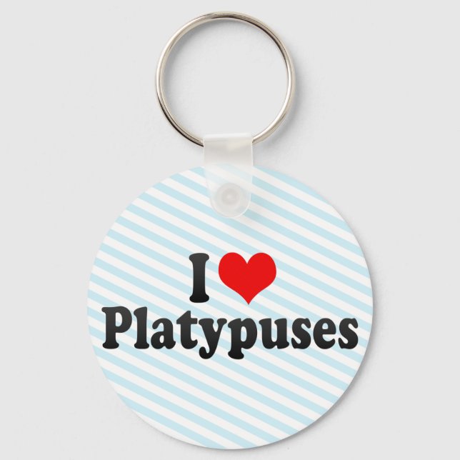 Chaveiro Eu Amo Platypuses (Frente)
