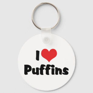 Chaveiro Eu Amo Puffins de Coração