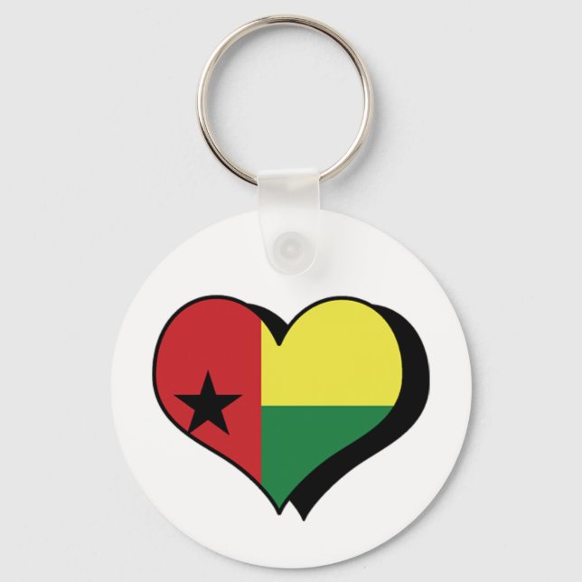 Chaveiro Eu Amo Pulseira da Guiné-Bissau (Frente)