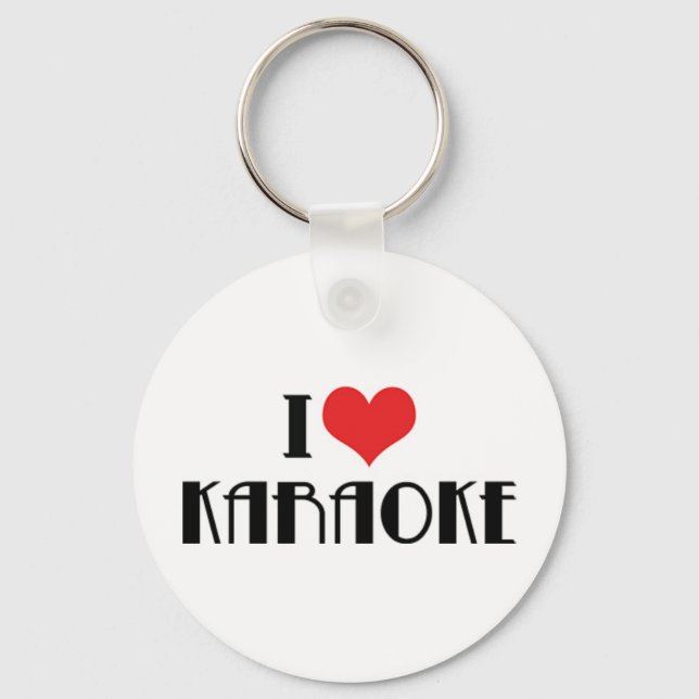 Chaveiro Eu Amo Pulseira de Karaokê (Frente)