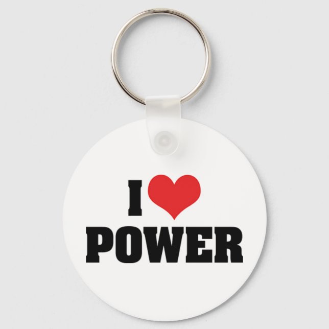Chaveiro Eu Amo Pulseira de Poder (Frente)