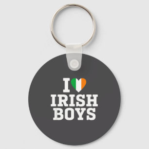 Chaveiro Eu Amo Rapazes Irlandeses Bandeira da Irlanda Cora