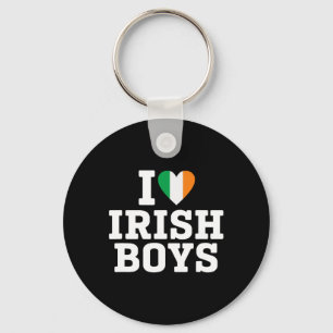 Chaveiro Eu Amo Rapazes Irlandeses Bandeira da Irlanda Cora