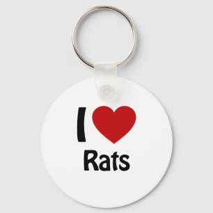 Chaveiro Eu amo ratos