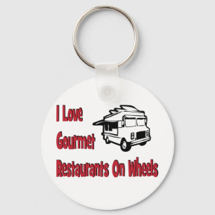 Chaveiro Eu amo restaurantes do gourmet nas rodas