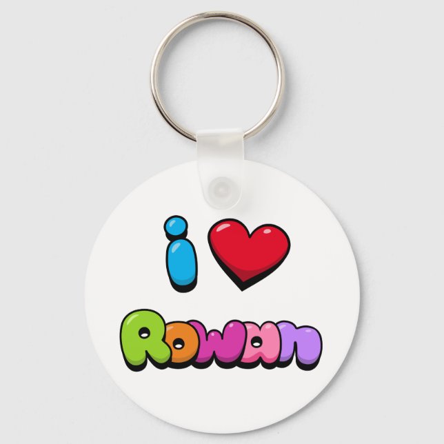 Chaveiro Eu Amo Rowan (Verso)