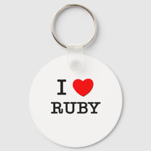 Chaveiro Eu Amo Ruby