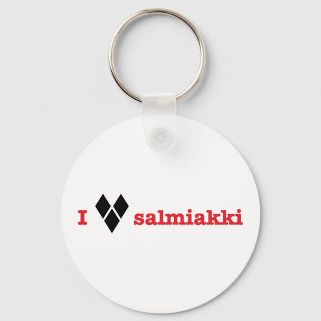 Chaveiro Eu amo salmiakki (Frente)