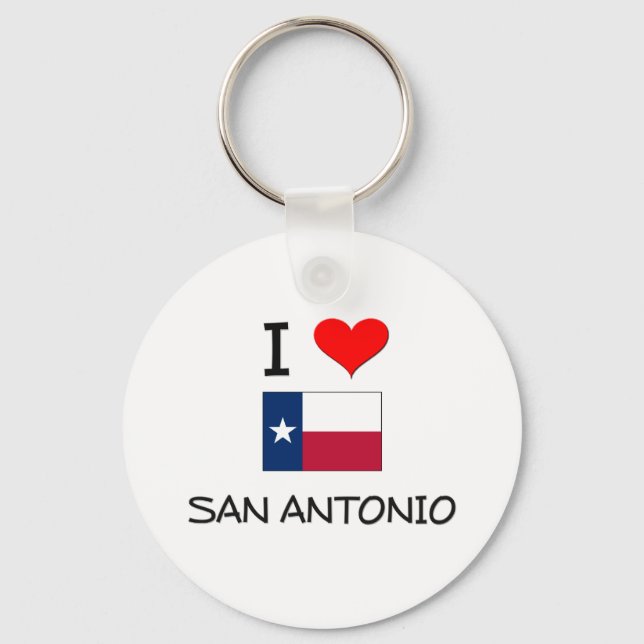 Chaveiro Eu amo San Antonio Texas (Frente)