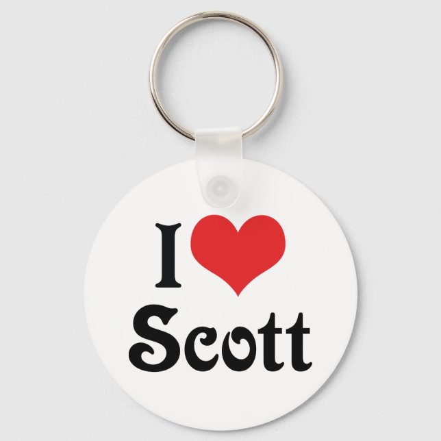 Chaveiro Eu Amo Scott (Frente)