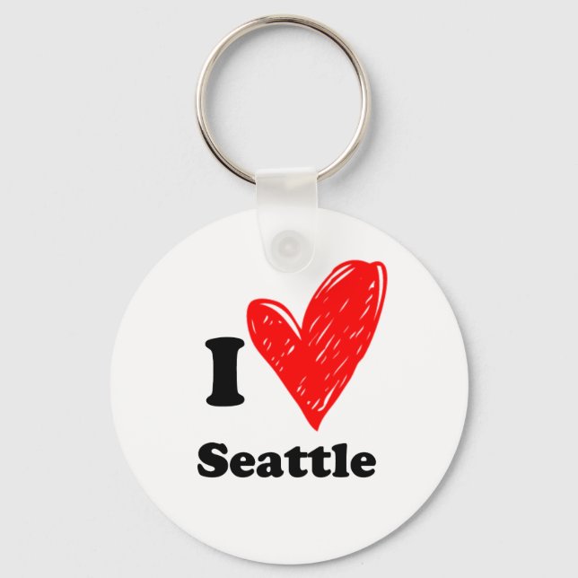 Chaveiro Eu amo Seattle (Frente)