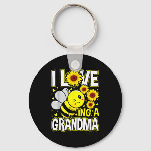 Chaveiro Eu amo ser uma abelha girassol avó, dia das mães