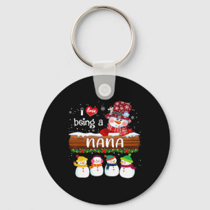 Chaveiro Eu Amo Ser Uma Nana Boneco de Neve Divertido Feliz