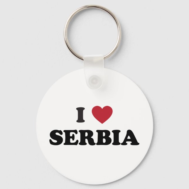 Chaveiro Eu Amo Sérvia (Frente)