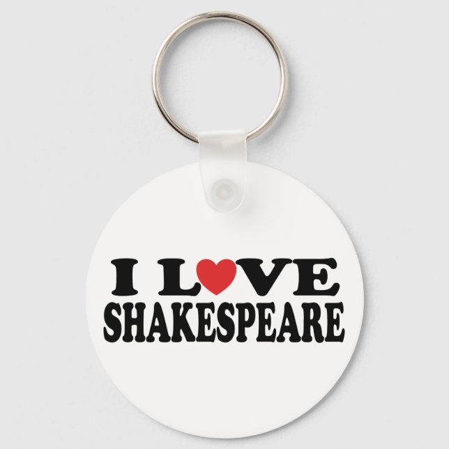 Chaveiro Eu Amo Shakespeare Gift (Frente)