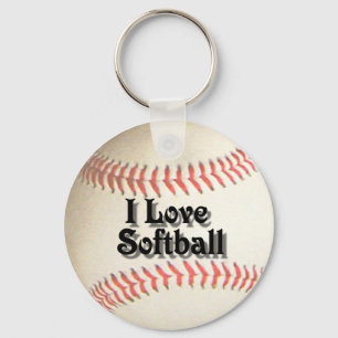 CHAVEIRO EU AMO SOFTBALL-KEYCHAIN