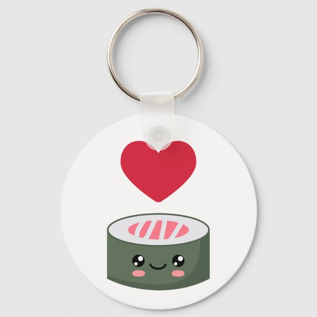 Chaveiro Eu amo Sushi (Frente)