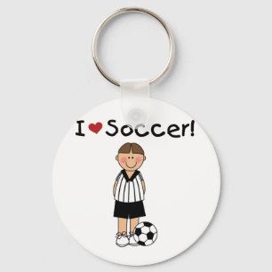 Chaveiro Eu amo t-shirt e presentes do futebol