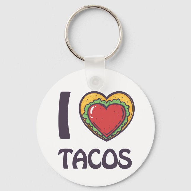 Chaveiro Eu amo Tacos (Frente)
